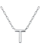 Giani Bernini Initial T Pendant Necklace in Sterling Silver, 16" + 2" extender, Created for Macy's