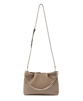 Esin Akan Midi Mayfair Leather Clutch Crossbody Bag