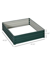 Streamdale Furniture Giant 4' x 4' Metal Raised Garden Bed for Strong Root Growth