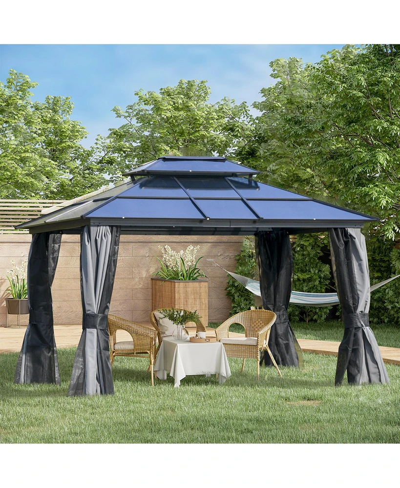 Simplie Fun Modern Aluminum-Framed Gazebo for Outdoor Serenity and Protection