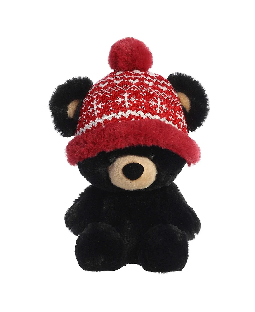 Aurora Medium Baby Bear Bucky Holiday Festive Plush Toy Black 11"