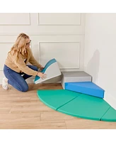 ECR4Kids SoftZone Adventurer's Summit Slide, Contemporary, 4-Piece