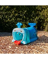 ECR4Kids Willow Climb-n-Crawl Whale, Head and Tail, Splish Splash/Royal Blue