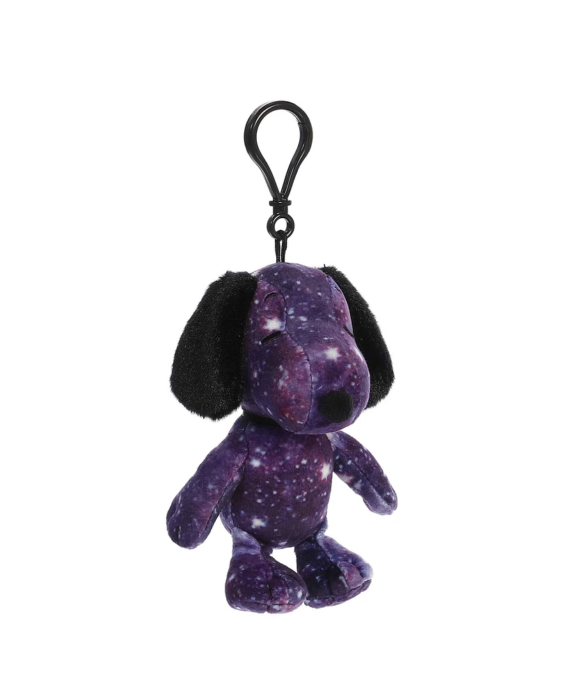 Aurora Mini Spaced Out Snoopy Keychain Peanuts Timeless Plush Toy Purple 5"