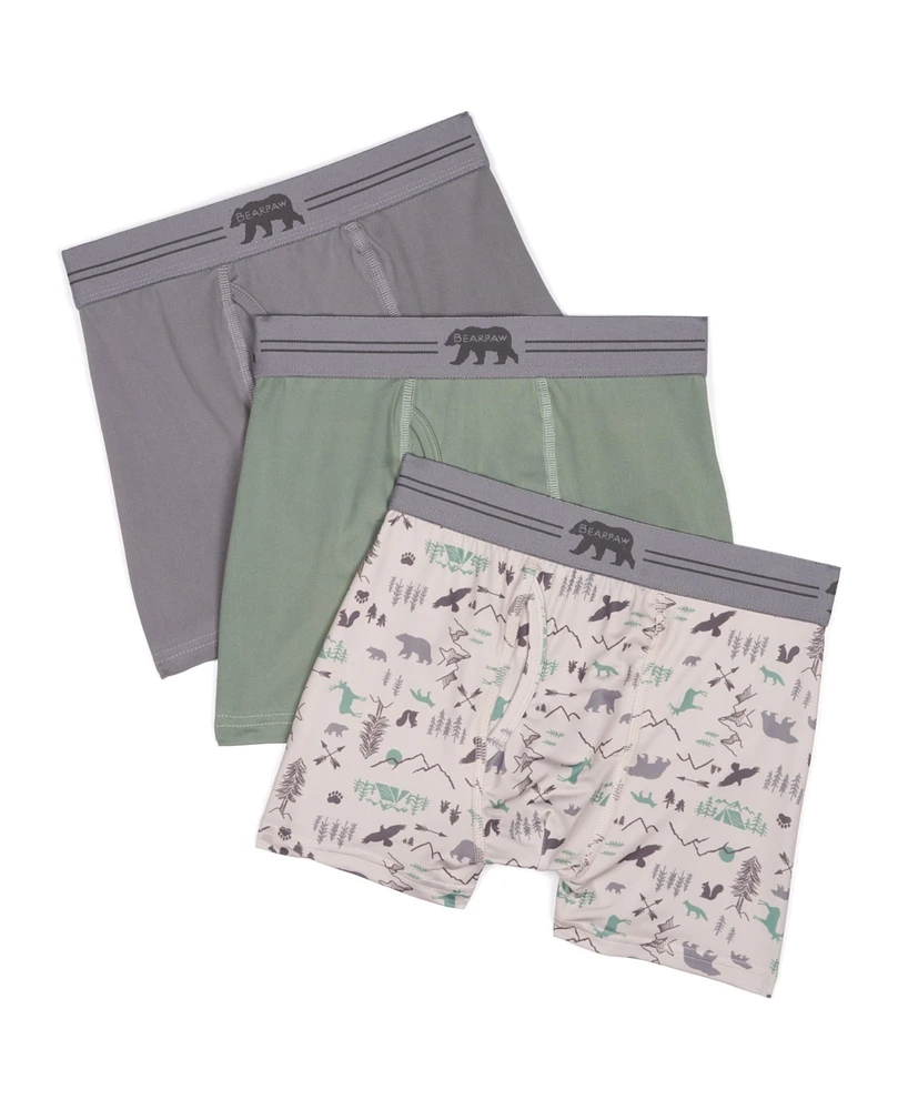 Bearpaw Boys 3-Pack Microfiber Boxer Briefs