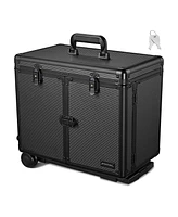 Byootique Professional Hair Stylist Rolling Tool Box Makeup Artist Train Case