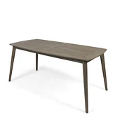 Streamdale Furniture Elegant Acacia Wood Outdoor Dining Table with Smooth Lines by Fred