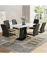Simplie Fun Ultra Modern Dining Table Glamour and Comfort for Your Space