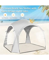 Sugift 11 x 11 Feet Patio Sun Shade Shelter Canopy Tent Portable Upf 50+ Outdoor Beach