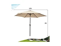 Slickblue 10 Feet Outdoor Patio Umbrella with Tilt Adjustment and Crank