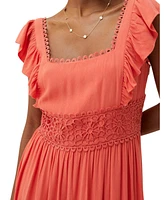 FatFace Women's Hibiscus Lace Maxi Dress