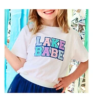 Sweet Wink Little and Big Girls Lake Babe Patch Short Sleeve T-Shirt