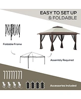 Streamdale Furniture Adjustable Pop-Up Canopy with Uv Protection and Stability