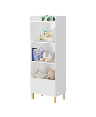 Simplie Fun 4-Tier Kids Bookcase & Toy Storage Organizer