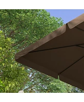 Streamdale Furniture Large 118" Cantilever Patio Umbrella with Adjustable Canopy for Outdoor Furniture and Dining Sets