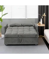 Simplie Fun Ultra-Comfy 3-in-1 Sofa Sleeper with Storage, Usb Charging, and Premium Velvet