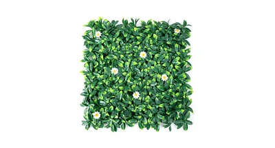 Slickblue 12 Pcs 20 x 20inch Artificial Daisy Hedge Plant Privacy Fence Hedge Panels