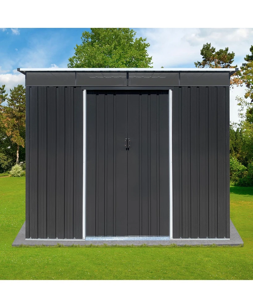 Simplie Fun Metal garden sheds 6ftx8ft outdoor storage sheds Acrylic Total