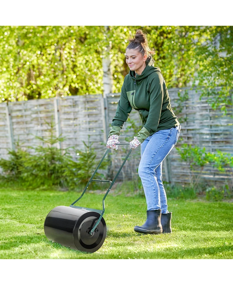 Streamdale Furniture 3-Piece Push and Tow-Behind Lawn Roller with 15 Gallon Capacity