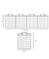 Streamdale Furniture Elegant Vine Pattern Yard Fencing for Path Edging and Flower Borders