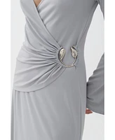 Nocturne Women's Double Breasted Dress with Accessory Detail