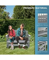 Rustic Slatted Outdoor Glider Bench for Comfortable Relaxation