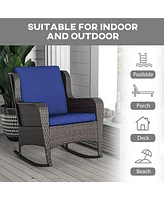 Comfy & Classy Rattan Rocking Chair for Outdoor Relaxation