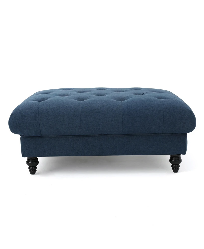 Simplie Fun Plush and Versatile Velvet Ottoman with Tufted Top