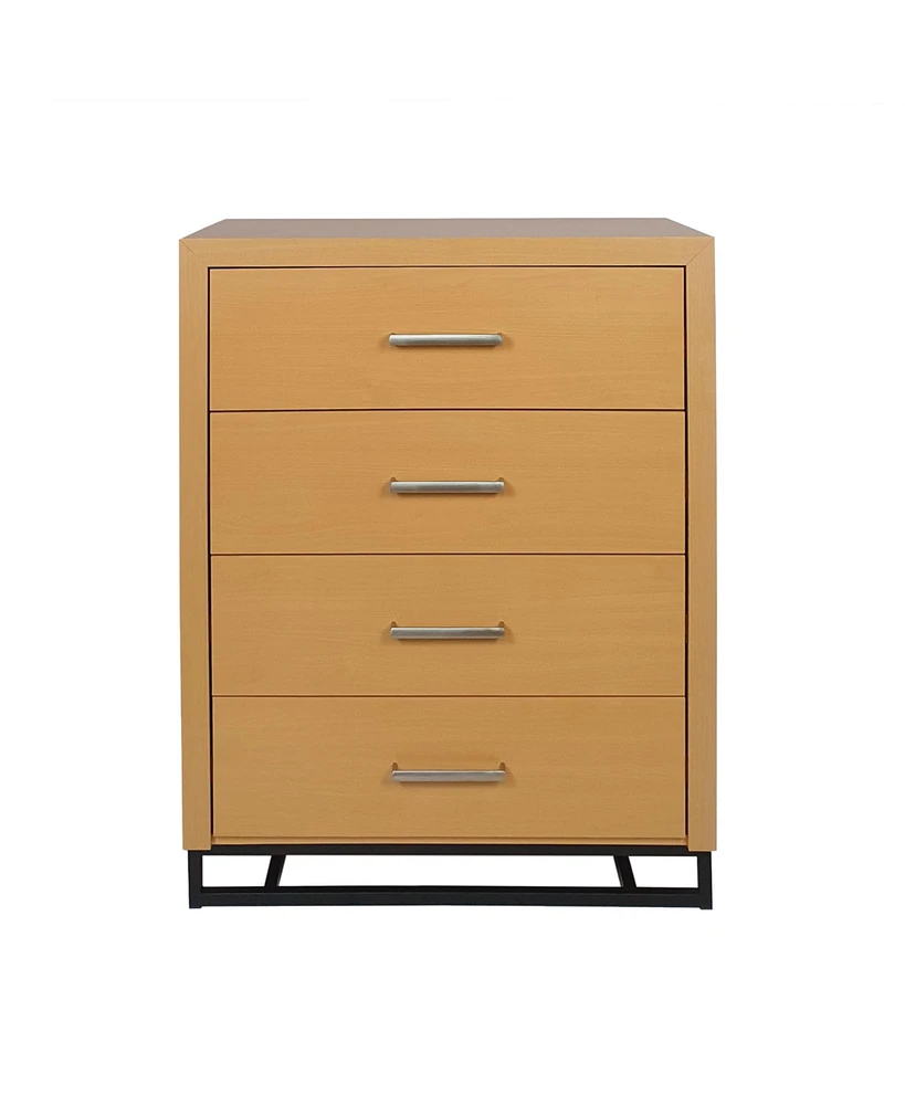 Simplie Fun Minimalist Black Iron Base Dresser with Ample Storage