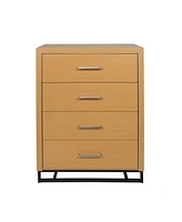 Simplie Fun Minimalist Black Iron Base Dresser with Ample Storage