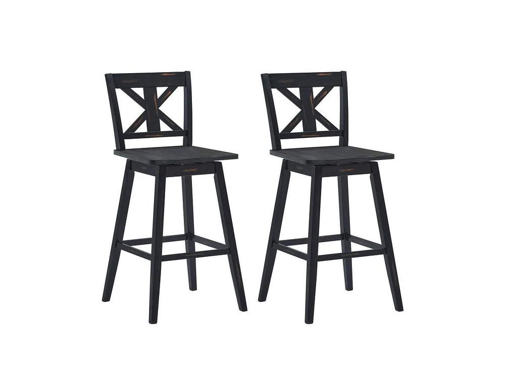 Slickblue Set of 2 360-Degree Swivel Bar Stools for Home Restaurant