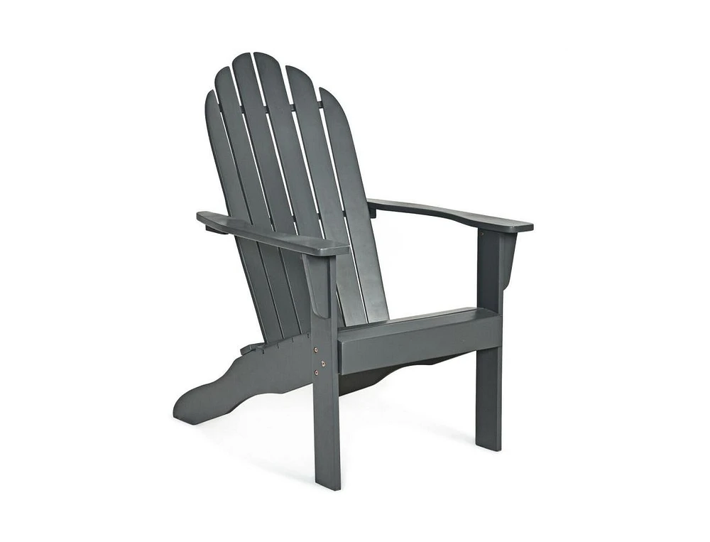 Slickblue Acacia Wood Outdoor Adirondack Chair with Ergonomic Design