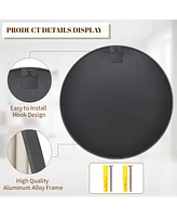 Homlux Round Wall Mounted Mirror 20"x20" in Black