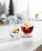 Cambridge 18 Oz Frenchie Stemless Wine Glasses, Set of 2