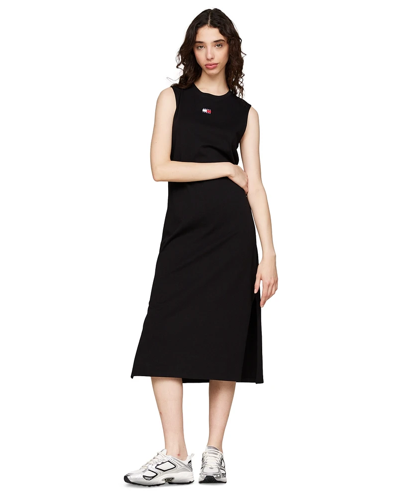 Tommy Jeans Women's Cotton Logo Badge Midi Tank Dress