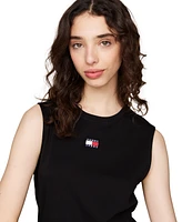 Tommy Jeans Women's Cotton Logo Badge Midi Tank Dress