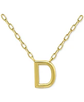 Giani Bernini Initial D Pendant Necklace in 18k Gold-Plated Sterling Silver, 16" + 2" extender, Created for Macy's