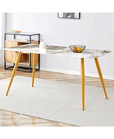 Streamdale Furniture Ultra Modern Dining Table | Sturdy, Stable, and Easy to Clean