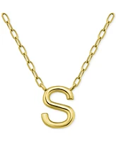 Giani Bernini Initial S Pendant Necklace in 18k Gold-Plated Sterling Silver, 16" + 2" extender, Created for Macy's