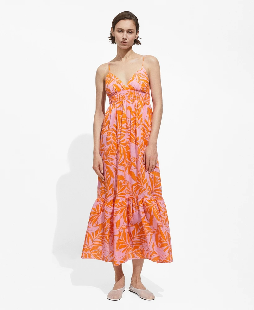 Mango Women's Printed Long Dress