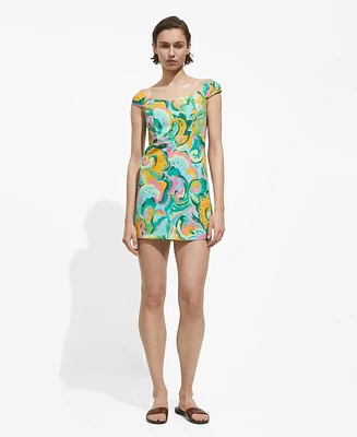 Mango Women's Printed Short Dress