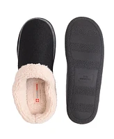 Alpine Swiss Mens Memory Foam Clog Slippers Fleece Fuzzy Slip On House Shoes