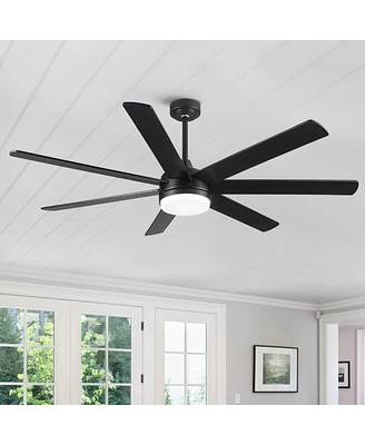 Streamdale Furniture 72 In Farmhouse Ceiling Fan With Plywood Blades For Dining Room