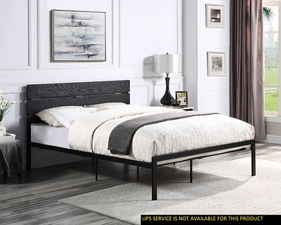 Black Metal Frame Full Bed 1 Piece