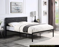 Black Metal Frame Full Bed 1 Piece