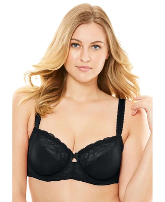 Amoureuse Women's Plus Lace-Trim Underwire Bra