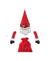 Glitzhome 20"H Christmas Fabric Santa Ornament