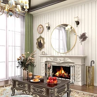 Homlux Round Wall Mounted Mirror 20"x20" in Gold