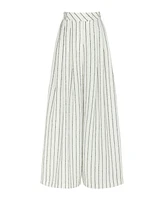 Nocturne Women's Striped Wide Leg Pants - Multi