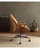 Simplie Fun Hamilton Office Chair in Coffee Top Grain Leather